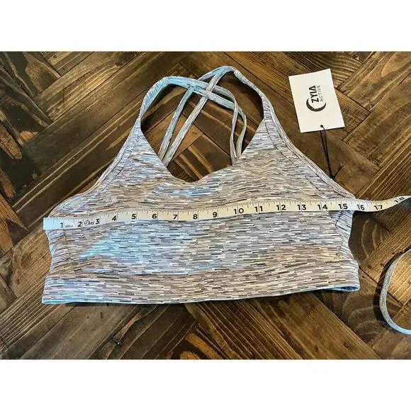 Zyia Active Sports Bra Women XL Gray Lounge Athleisure Supportive Running Hiking - Picture 5 of 7